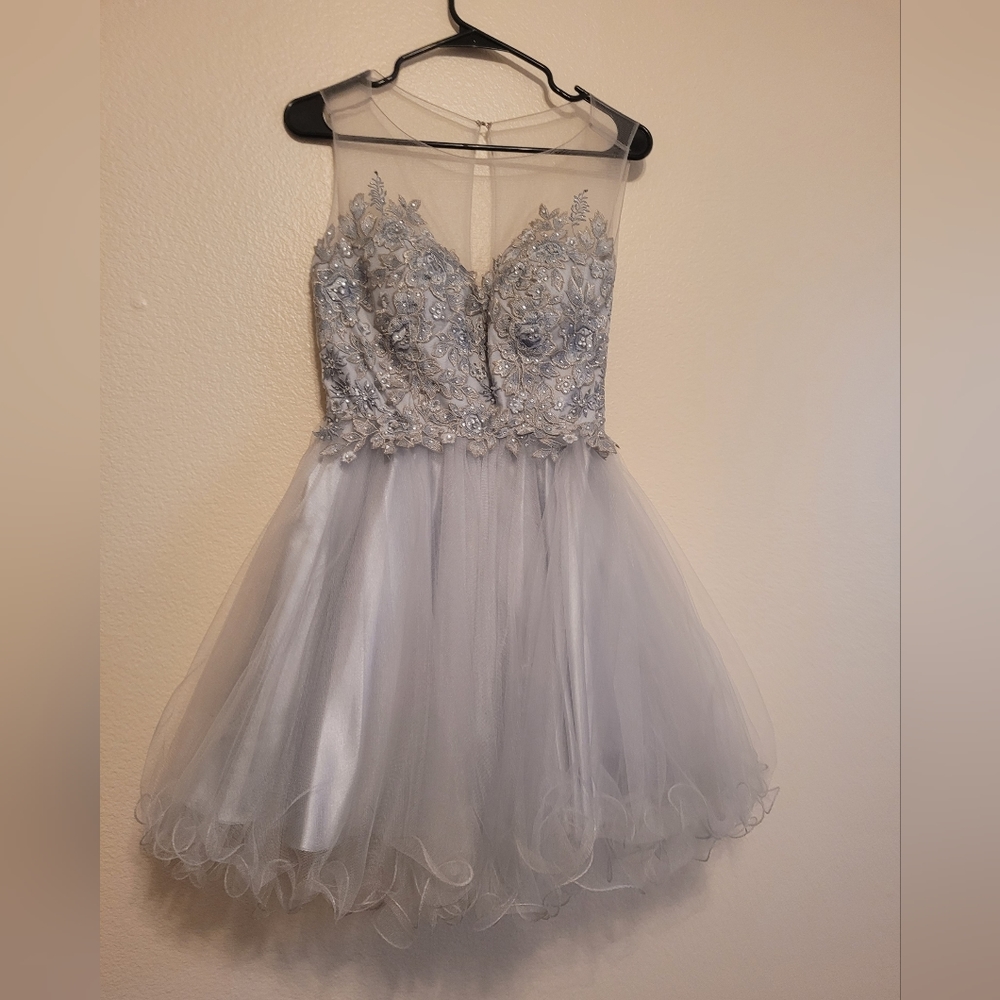 Fabuluxe, Size Small, Silver Prom/Party Dress